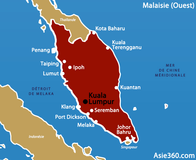 Carte de la Malaisie