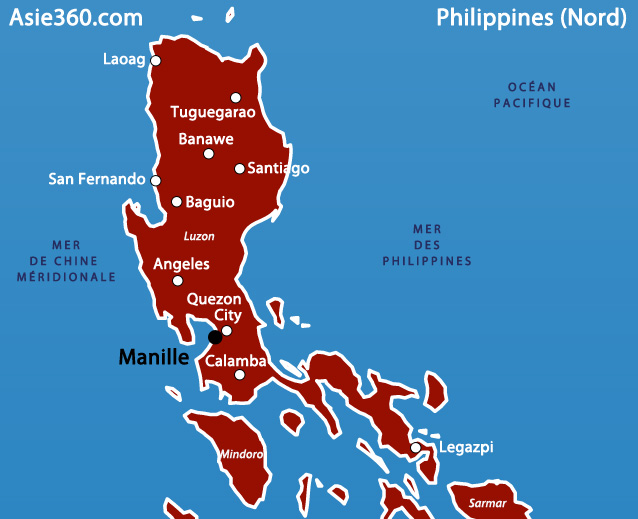 Carte de la Philippines Nord