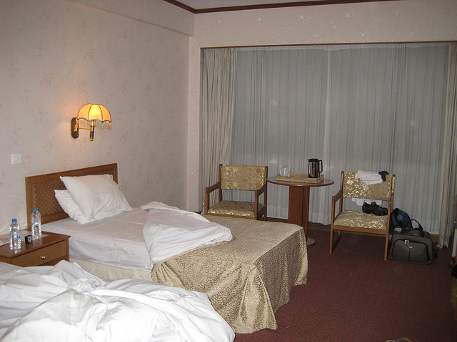 Chambre d'un hôtel confortable à Yangon