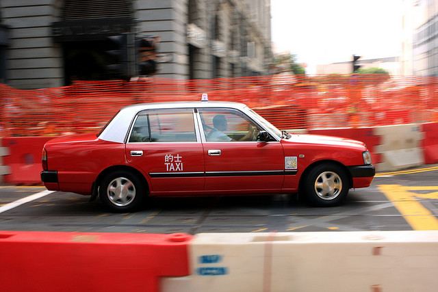Taxi rouge de Pékin