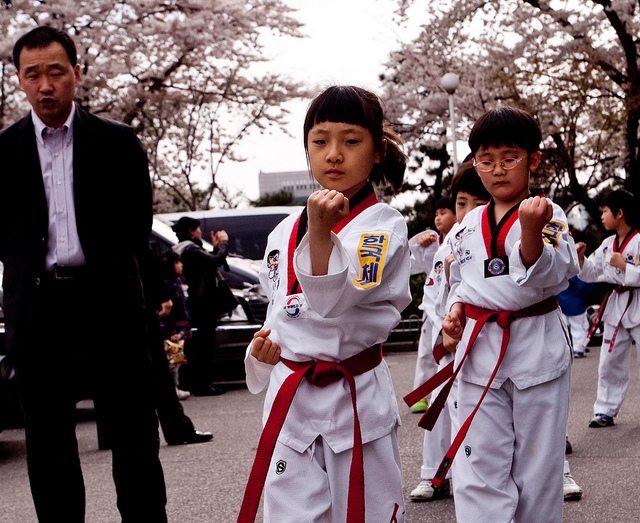 Jeunes pratiquants du Taekwondo