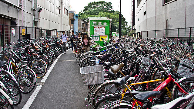 Parking de vélos à Shibuya, Tokyo