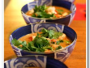 Recette Soupe thailandaise de crevettes à la citronnelle 