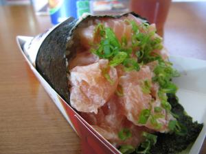 Recette Sushi en cornet (Temaki) tartare de thon-graines germées 