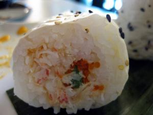 Recette Sushi Maki galette de riz (sans algue) crabe-avocat 