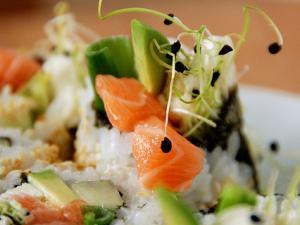 Recette Sushi en cornet (Temaki) saumon fumé - graines germées 