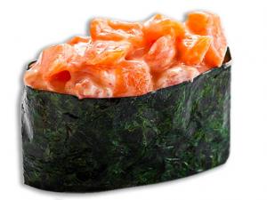 Recette Sushi Gunkan au tartare de saumon  