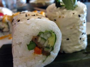 Recette Sushi Maki galette de riz végétarien (sans algue) carotte-avocat 