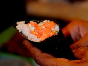 Recette Sushi en cornet (Temaki) au saumon 